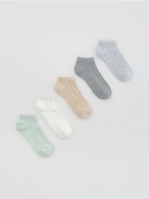 Reserved - Krótkie skarpetki 5 pack - złamana biel