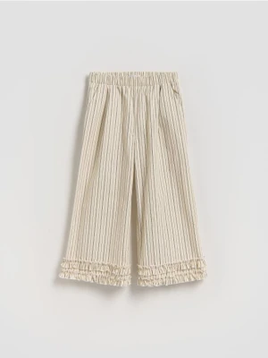 Reserved - Kuloty w paski - złamana biel