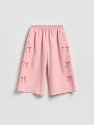 Reserved - Kuloty z kokardkami - brudny róż