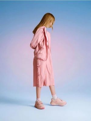 Reserved - Kuloty z kokardkami - brudny róż