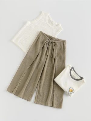 Reserved - Kuloty z zakładkami - ciemnozielony