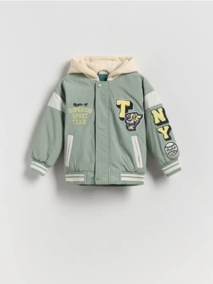 Reserved - Kurtka bomber oversize - jasnozielony