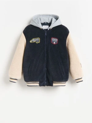 Reserved - Kurtka bomber sherpa - granatowy