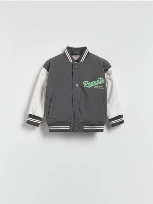 Reserved - Kurtka bomber Snoopy - ciemnoszary