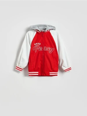 Reserved - Kurtka bomber z kapturem - czerwony