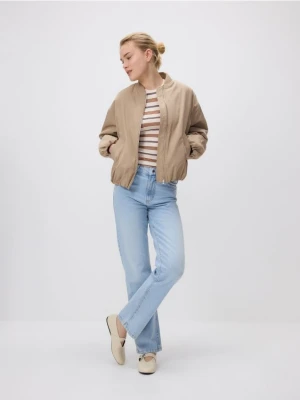 Reserved - Kurtka bomberka oversize - beżowy