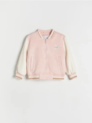 Zdjęcie produktu Reserved - Kurtka bomberka z haftem - pastelowy róż