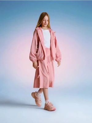 Reserved - Kurtka bomberka z kapturem - brudny róż