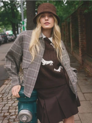 Reserved - Kurtka bomberka z kołnierzem - wielobarwny