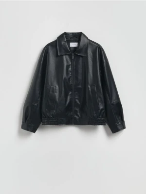 Reserved - Kurtka bomberka z kołnierzykiem - czarny