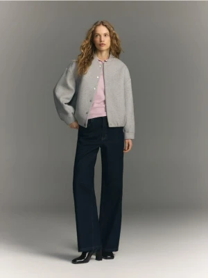 Zdjęcie produktu Reserved - Kurtka bomberka z wełną - szary