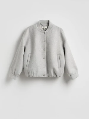 Reserved - Kurtka bomberka z wełną - szary