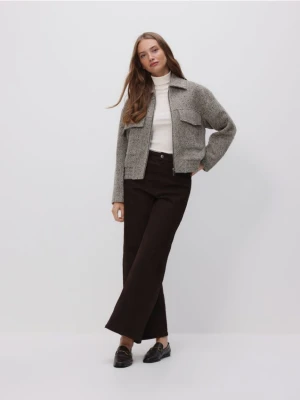 Reserved - Kurtka bomberka z wełną - wielobarwny