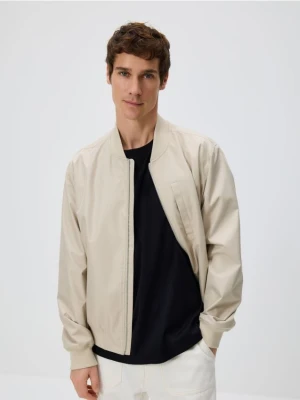 Reserved - Kurtka bomberka ze stójką - beżowy