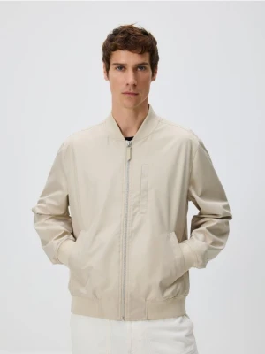 Reserved - Kurtka bomberka ze stójką - beżowy