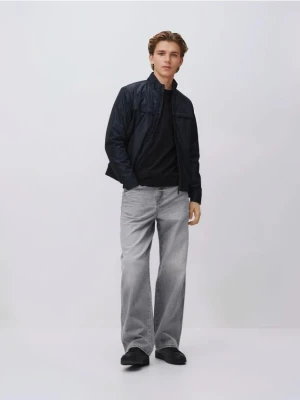 Reserved - Kurtka bomberka ze stójką - granatowy