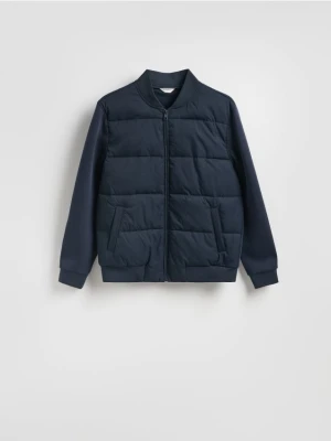 Reserved - Kurtka bomberka ze stójką - granatowy