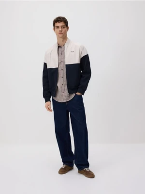 Reserved - Kurtka bomberka ze stójką - granatowy