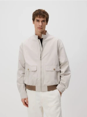 Reserved - Kurtka bomberka ze stójką - złamana biel