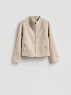 Reserved - Kurtka handmade z wełną - beżowy