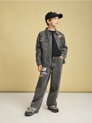 Reserved - Kurtka jeansowa Hot Wheels - szary