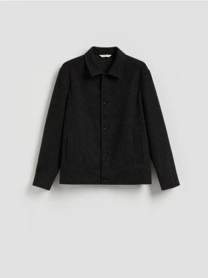 Reserved - Kurtka koszulowa z kołnierzem - ciemnoszary