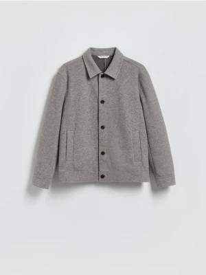 Reserved - Kurtka koszulowa z kołnierzem - jasnoszary