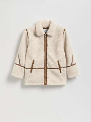 Reserved - Kurtka kożuszek - beżowy