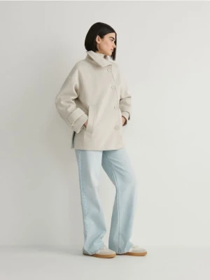 Zdjęcie produktu Reserved - Kurtka oversize z wysoką stójką - beżowy