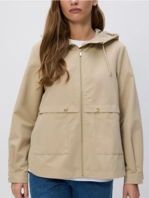Reserved - Kurtka parka z kapturem - beżowy