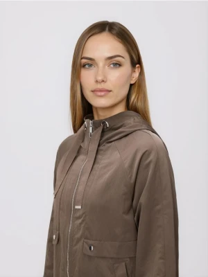 Reserved - Kurtka parka z kapturem - brązowy