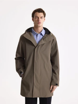 Reserved - Kurtka parka z kapturem - ciemnozielony