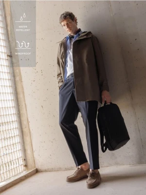 Reserved - Kurtka parka z kapturem - ciemnozielony