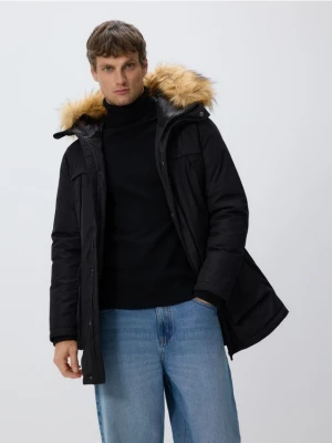 Reserved - Kurtka parka z kapturem - czarny