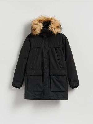 Reserved - Kurtka parka z kapturem - czarny
