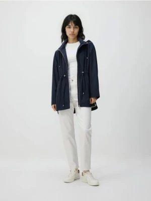 Reserved - Kurtka parka z kapturem - granatowy