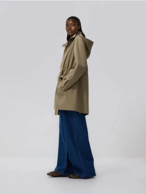 Reserved - Kurtka parka z kapturem - jasnozielony