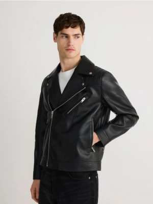 Zdjęcie produktu Reserved - Kurtka ramoneska z imitacji skóry - czarny