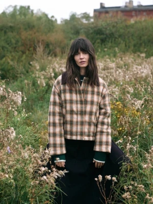 Reserved - Kurtka shacket z kołnierzykiem - wielobarwny