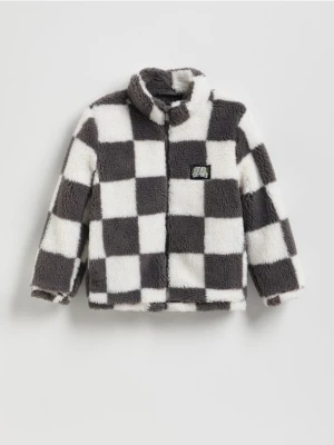 Reserved - Kurtka sherpa - jasnoszary