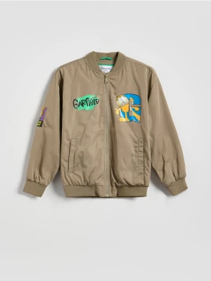 Reserved - Kurtka wiatrówka Garfield - ciemnozielony