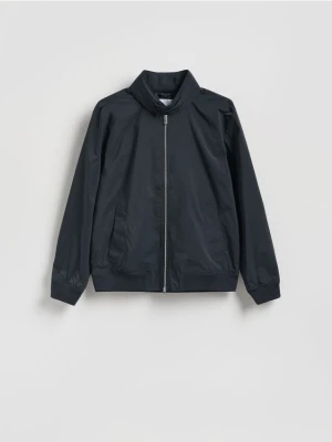 Reserved - Kurtka z chowanym kapturem - granatowy