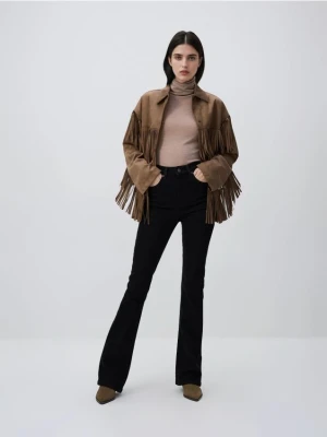 Reserved - Kurtka z frędzlami - brązowy