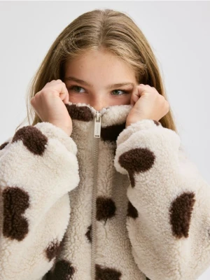 Reserved - Kurtka z imitacji baranka - wielobarwny