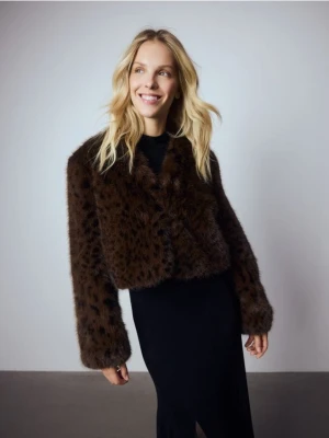 Reserved - Kurtka z imitacji futra - wielobarwny