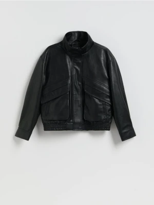 Reserved - Kurtka z imitacji skóry - czarny