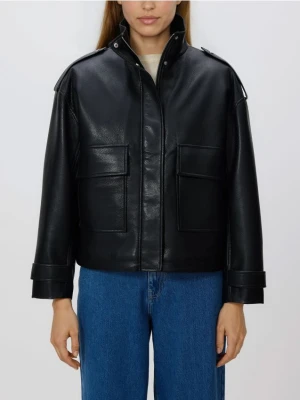 Reserved - Kurtka z imitacji skóry - czarny