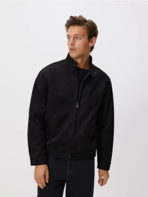Reserved - Kurtka z imitacji zamszu - czarny