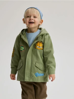 Reserved - Kurtka z kapturem Garfield - zielony