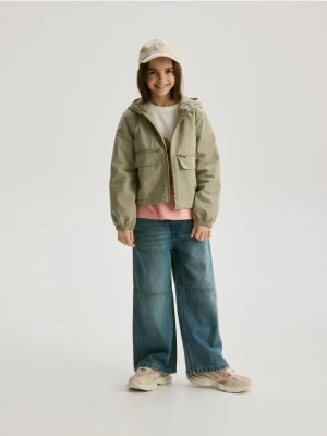 Reserved - Kurtka z kapturem z kieszeniami cargo - beżowy